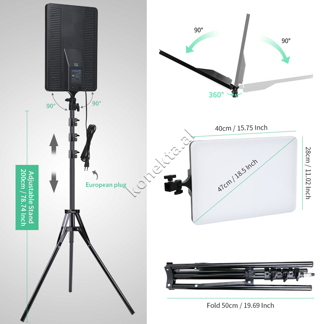 Trekembesh (Tripod) Me Drite LED 18.5" Me Super Ndriçim Qe Reflekton Ngjyrat Origjinale