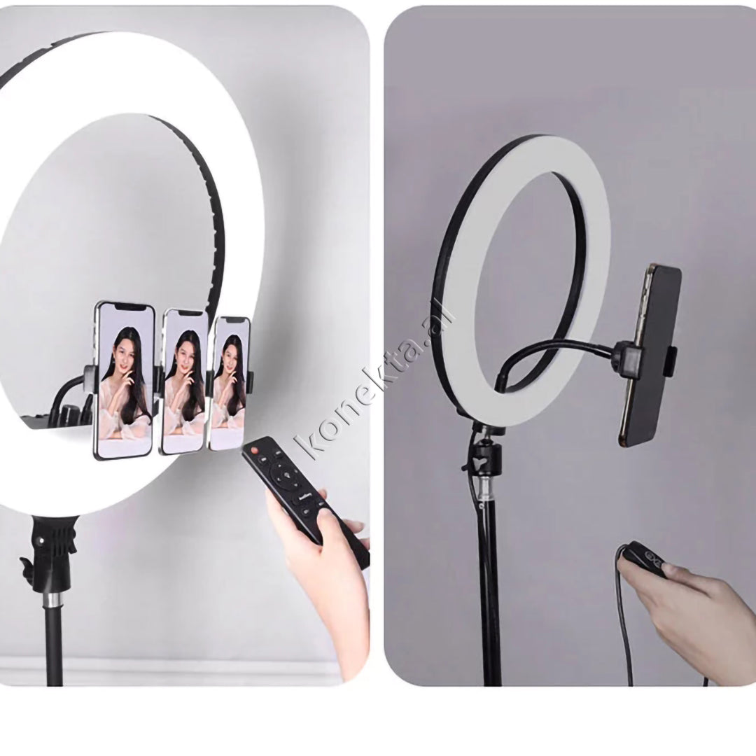 Trekembesh (Tripod) Me Drite Rrethore LED Me Ndricim Perfekt