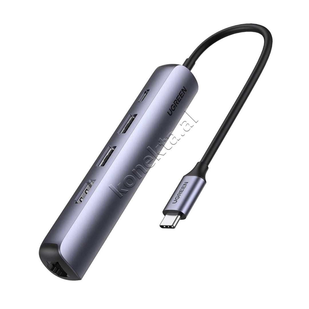 Hub 5 Ne 1 UGreen Me Porta 2xUSB-A + 1xUSB-C + 1xHDMI + 1xRJ45