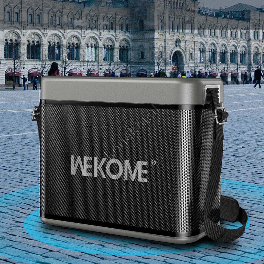 Boks Me Bluetooth 120W WK Me Super Bass + Dy Mikrofona Per Karaoke/Fjalime Dhe Porte Audio 6.5mm