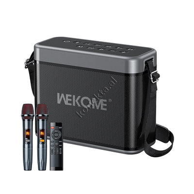 Boks Me Bluetooth 120W WK Me Super Bass + Dy Mikrofona Per Karaoke/Fjalime Dhe Porte Audio 6.5mm