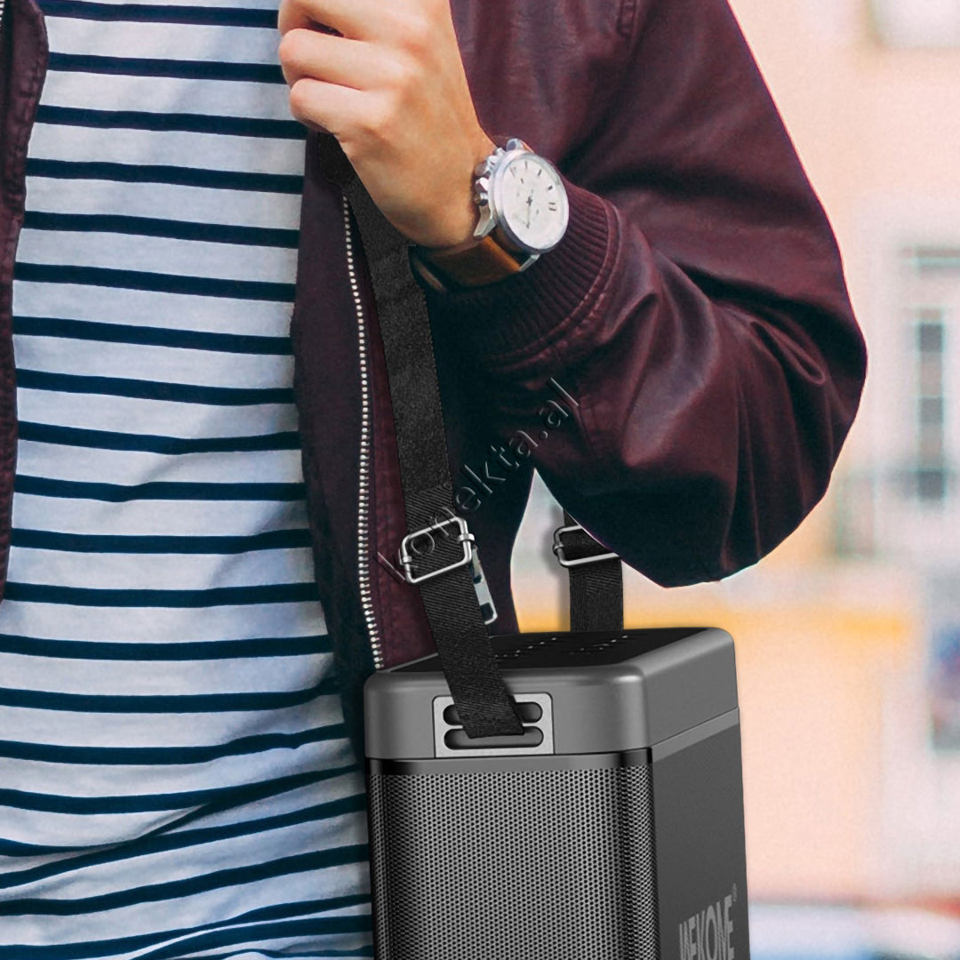 Boks Me Bluetooth 120W WK Me Super Bass + Dy Mikrofona Per Karaoke/Fjalime Dhe Porte Audio 6.5mm