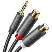 Kabell Audio 3.5mm (M) Ne 2RCA (F) 25cm Ugreen