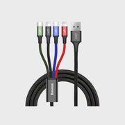 Kabell Karikimi Baseus 4 Ne 1 USB-A Ne 2xLightning, 1xUSB-C & 1xMicro USB 3.5A 1.2m
