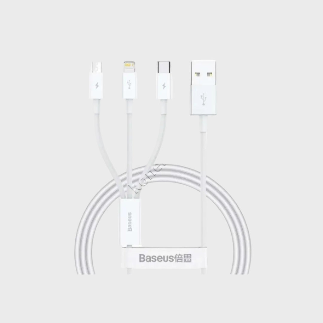Kabell Karikimi Baseus USB Ne M+L+C 3.5A 1m