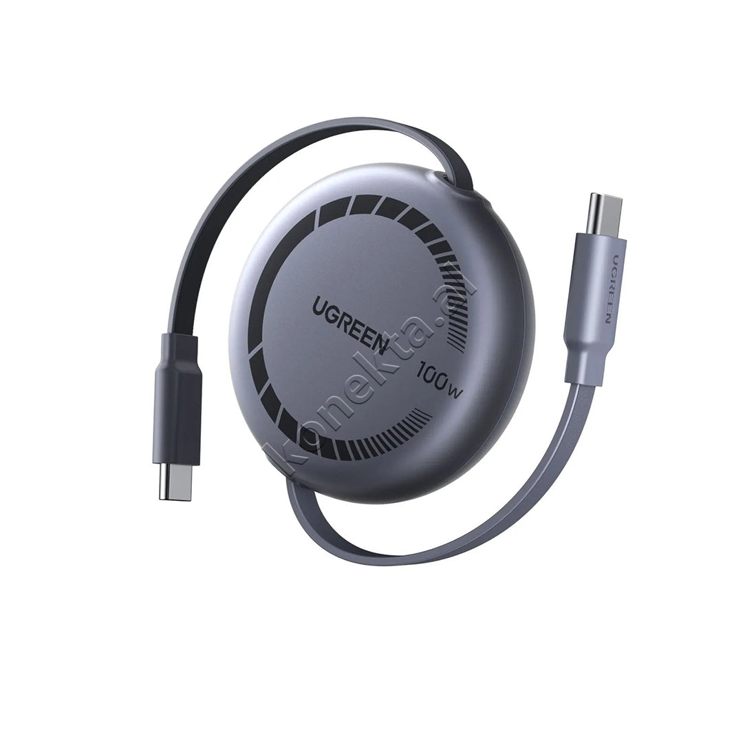 Kabllo Inteligjente USB-C 100W 1m Me Terheqje Automatike Ugreen