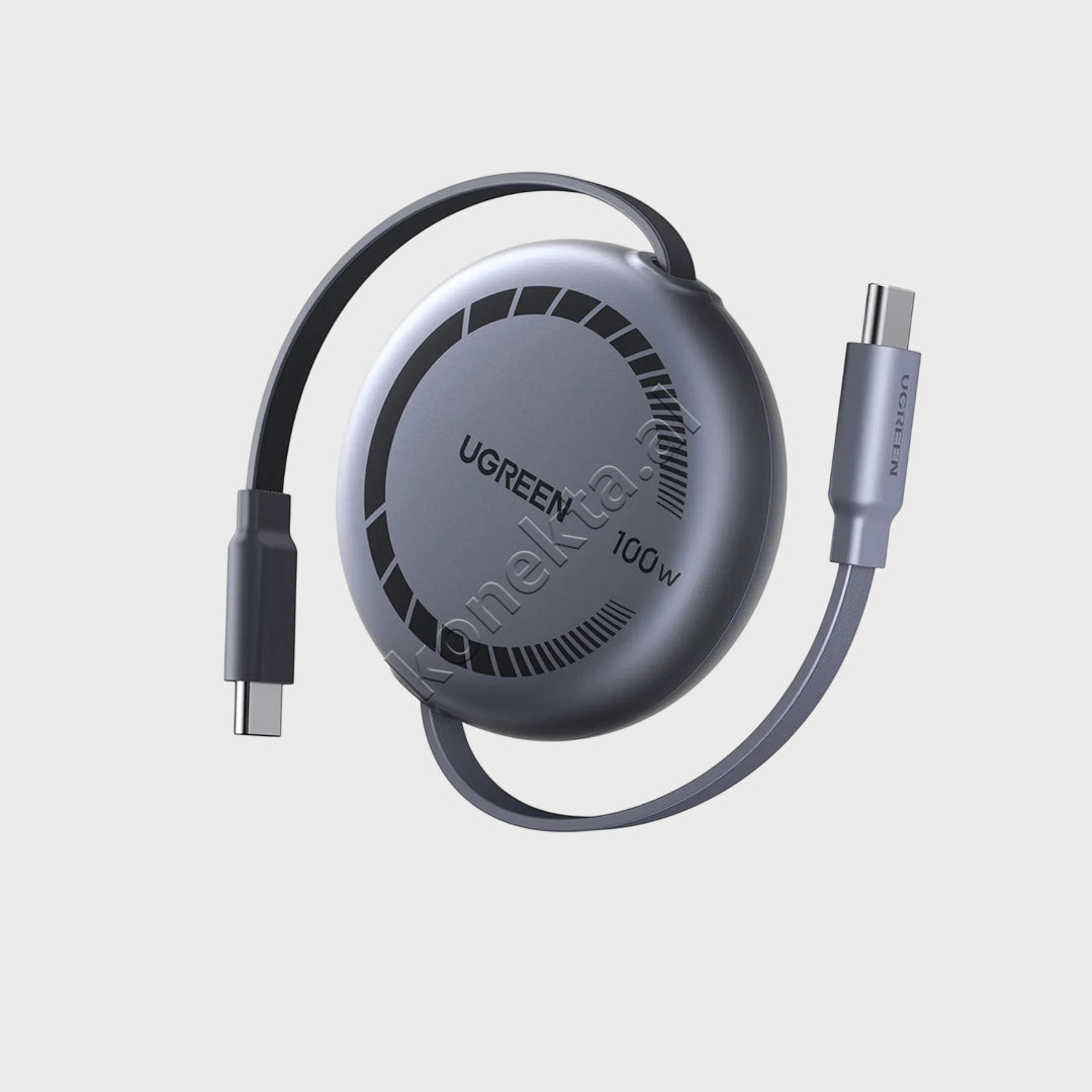 Kabllo Inteligjente USB-C 100W 1m Me Terheqje Automatike Ugreen