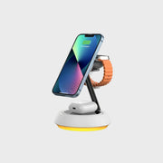 Karikues Inteligjent Wireless Wiwu 15W Me 3 Vende Karikimi Dhe Drite E Bute Ambienti