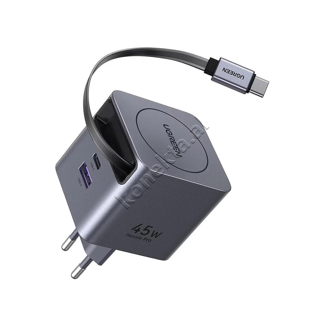 Karikues Universal Ugreen Nexode Pro 45W Me Kabllo Te Integruar