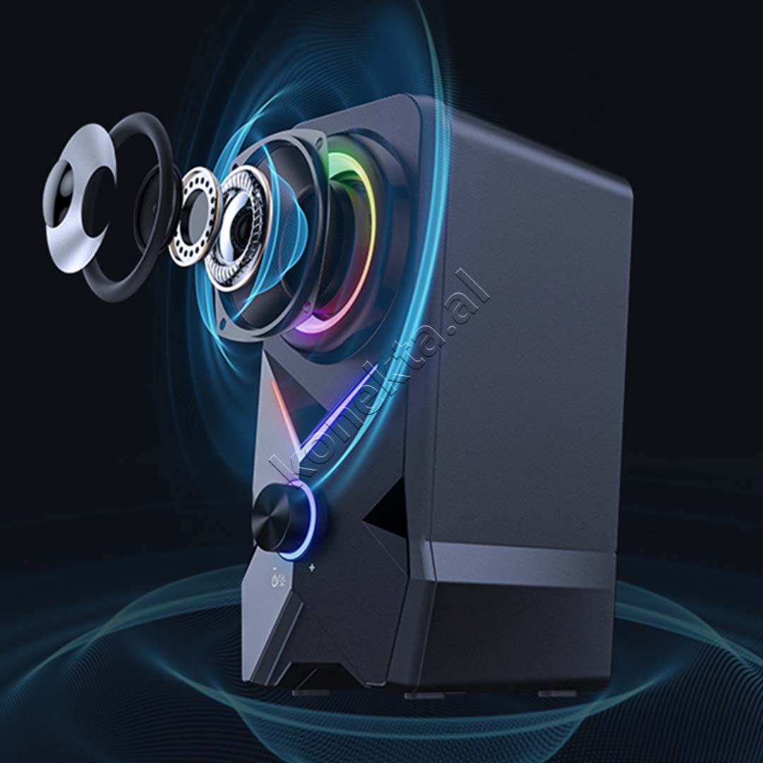 Bokse Per Kompjuter RGB Me Bluetooth, Aux Dhe Usb