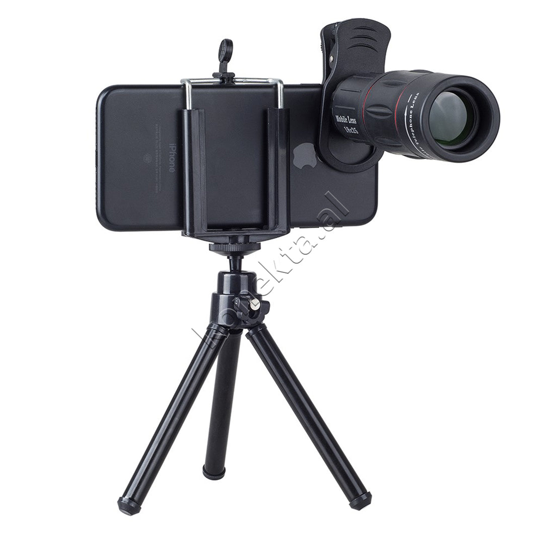 Lente Zmadhuese 18X Per Telefon Apexel Me Kapese Dhe Tripod
