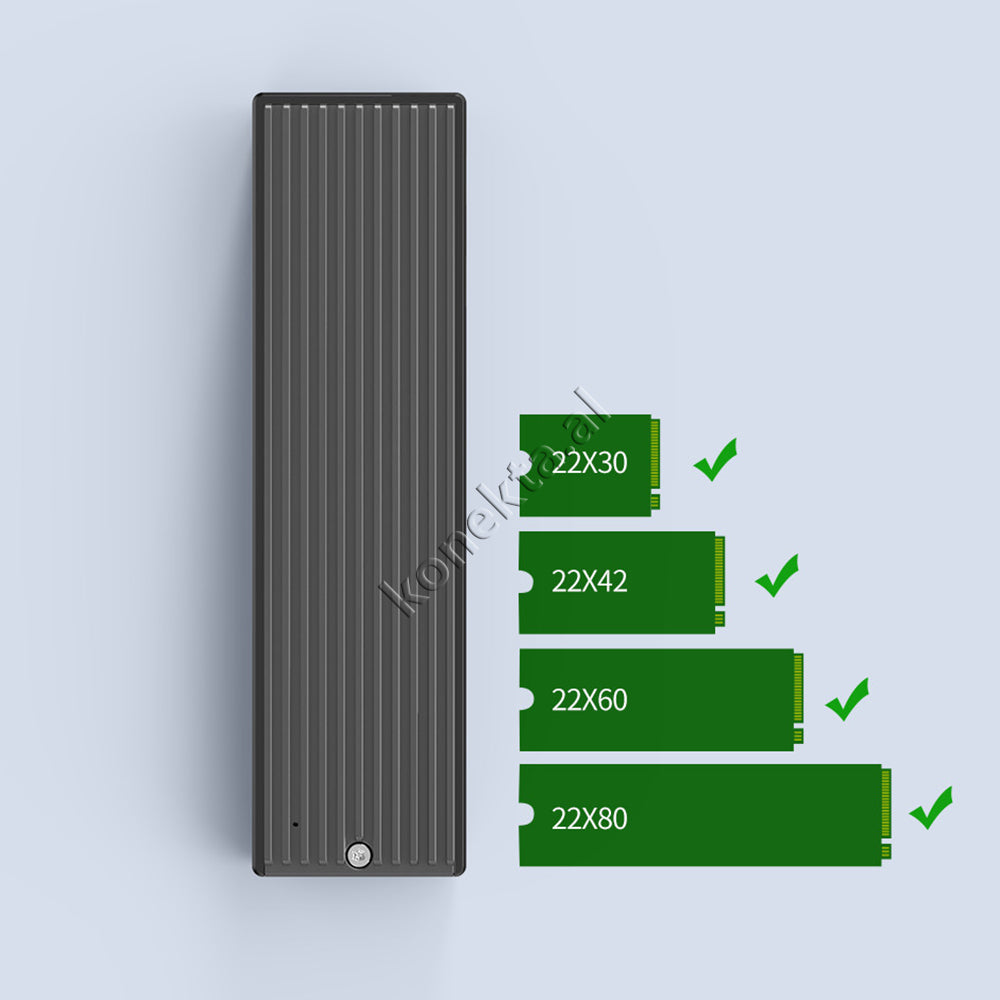 Mbajtese Dhe Lexuese SSD M.2 Orico Me Porte Type-C