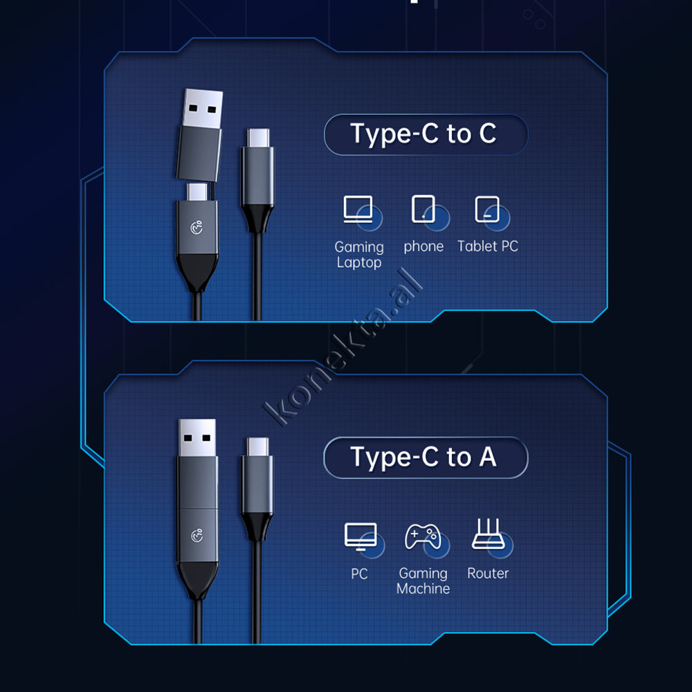 Mbajtese Dhe Lexuese SSD M.2 NVME Orico Me Porte Type-C Gen 2 Me Ndricues RGB