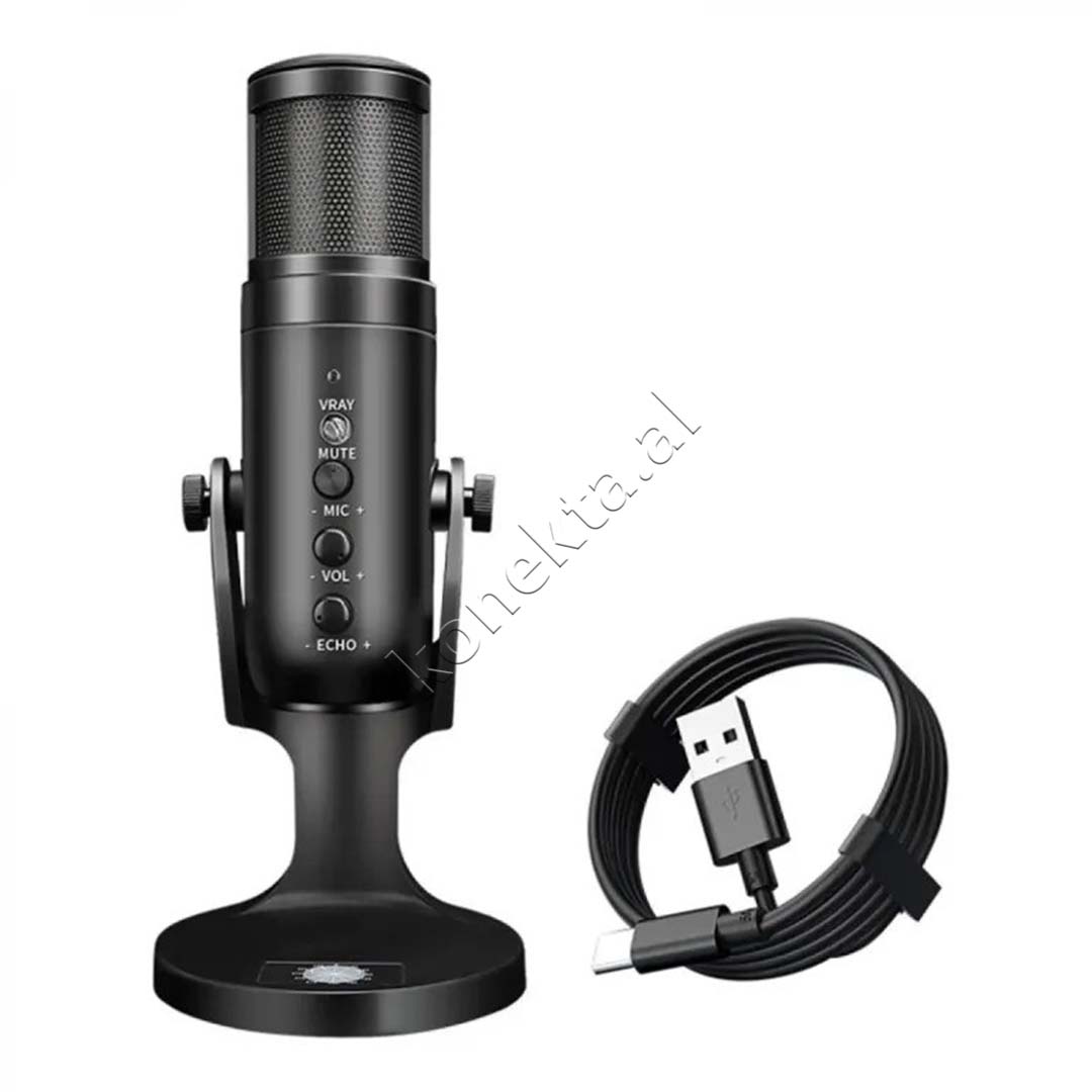 Mikrofon Cardioid Me Drita RGB Për Regjistrim Profesional të Zërit Jmary
