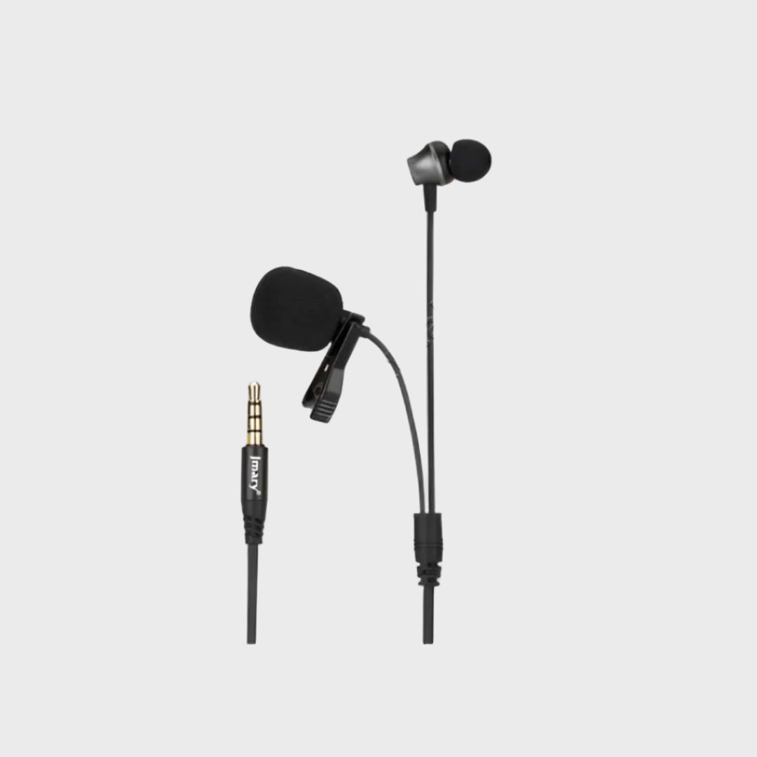 MIKROFON MINI PORTABEL JMARY QE KAPET TEK JAKA ME PORTE AUX 3.5MM DHE NJE KUFJE