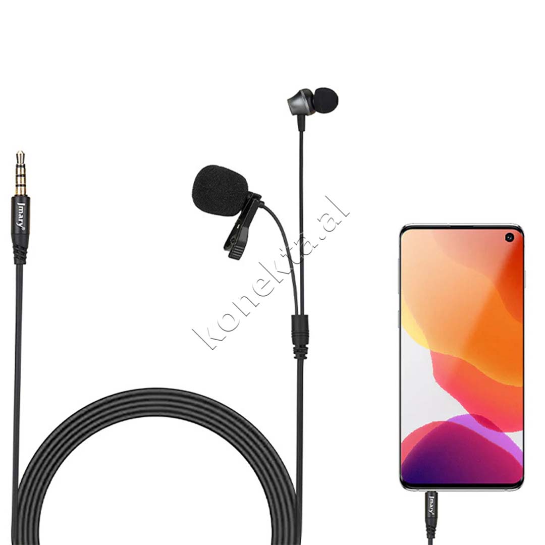 Mikrofon Mini Portabel Jmary Qe Kapet Tek Jaka Me Porte Aux 3.5mm Dhe Nje Kufje