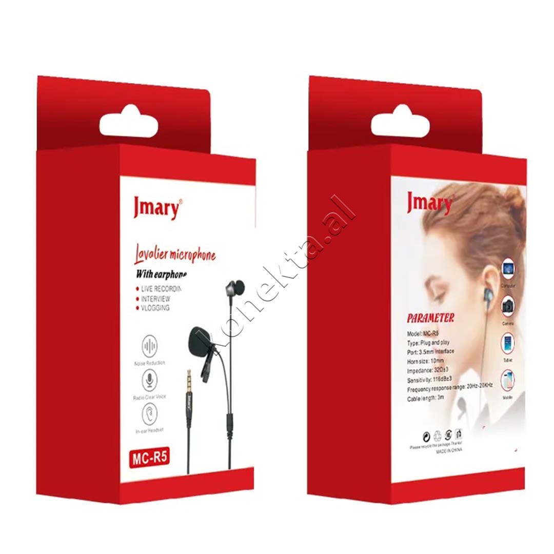 Mikrofon Mini Portabel Jmary Qe Kapet Tek Jaka Me Porte Aux 3.5mm Dhe Nje Kufje