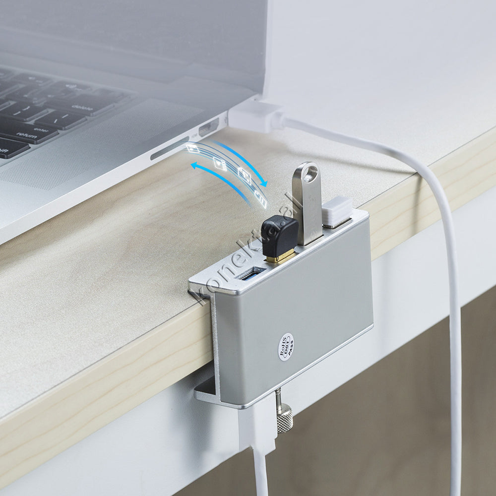 Adaptor Metalik Me 4 Porta USB3.0 Per Kompjuter/Laptop Me Porte USB/Type-C