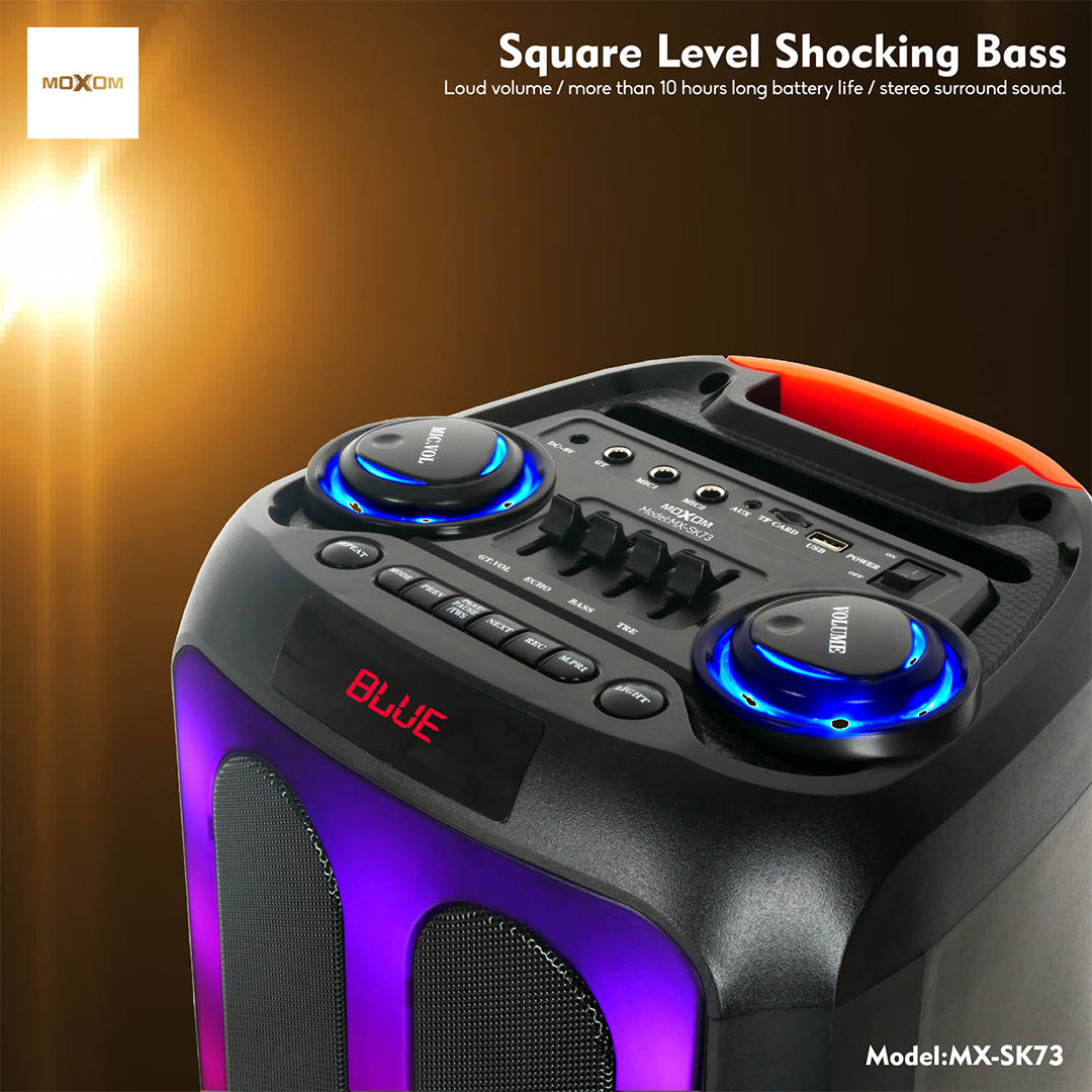 Boks Portativ Wireless 40W Me Ndriçim RGB Dhe Mikrofon Moxom