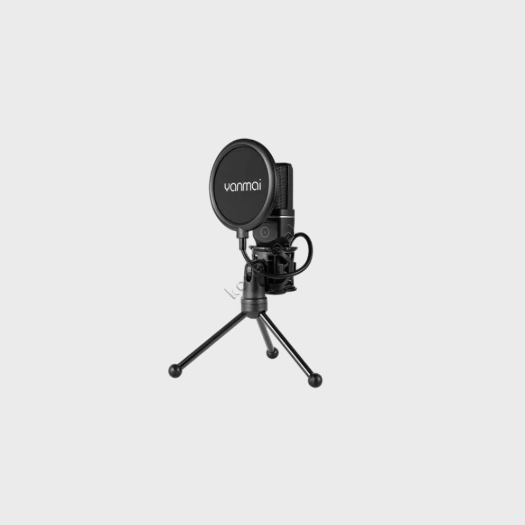 Mikrofon Cardioid Me Drita RGB Për Regjistrim Profesional të Zërit