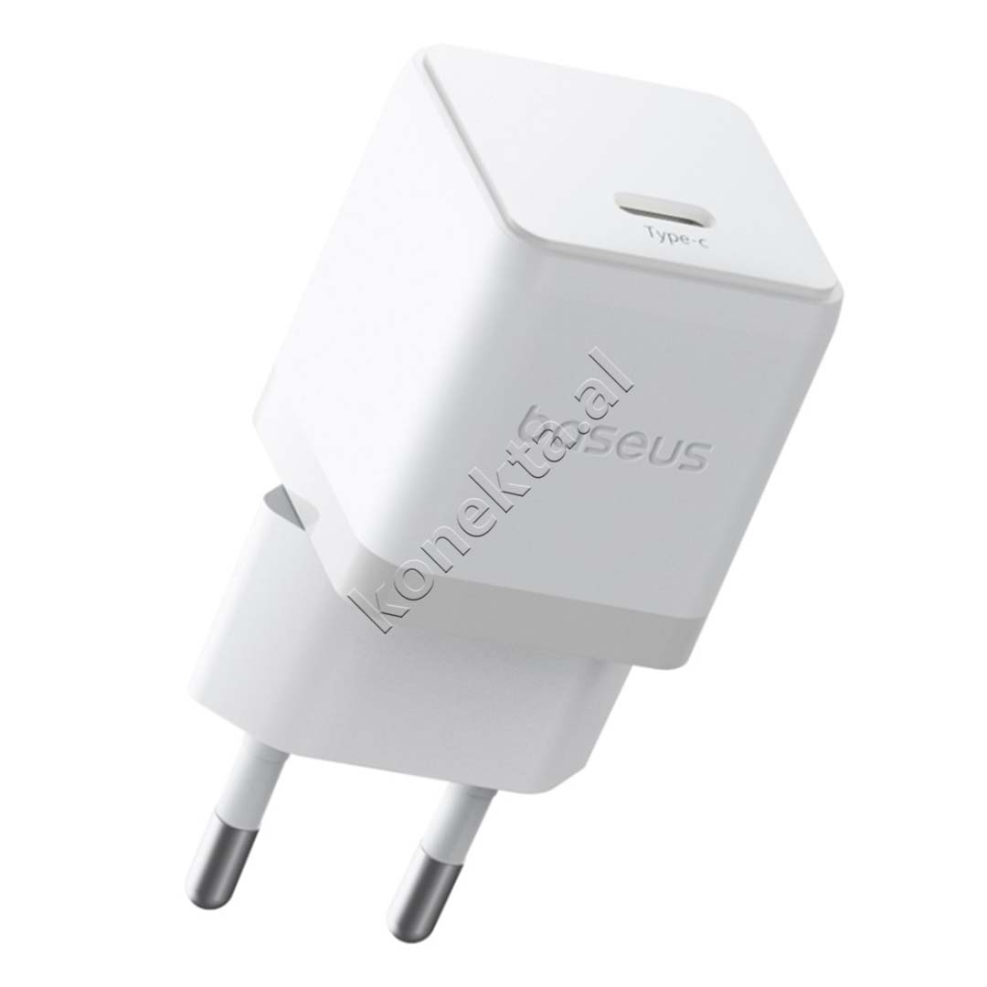Mini Adaptor Karikimi 20W Me Porte Type-C Baseus E BARDHE KOKE KARIKIMI