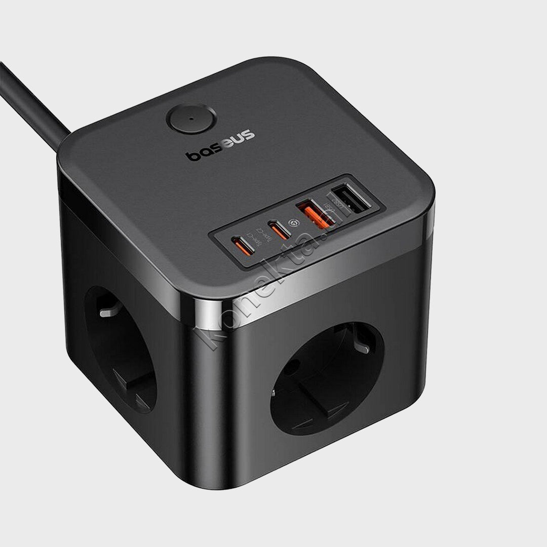 Multiprize 3 Vendeshe Me Porta 2xUSB-A Dhe 2xUSB-C Baseus