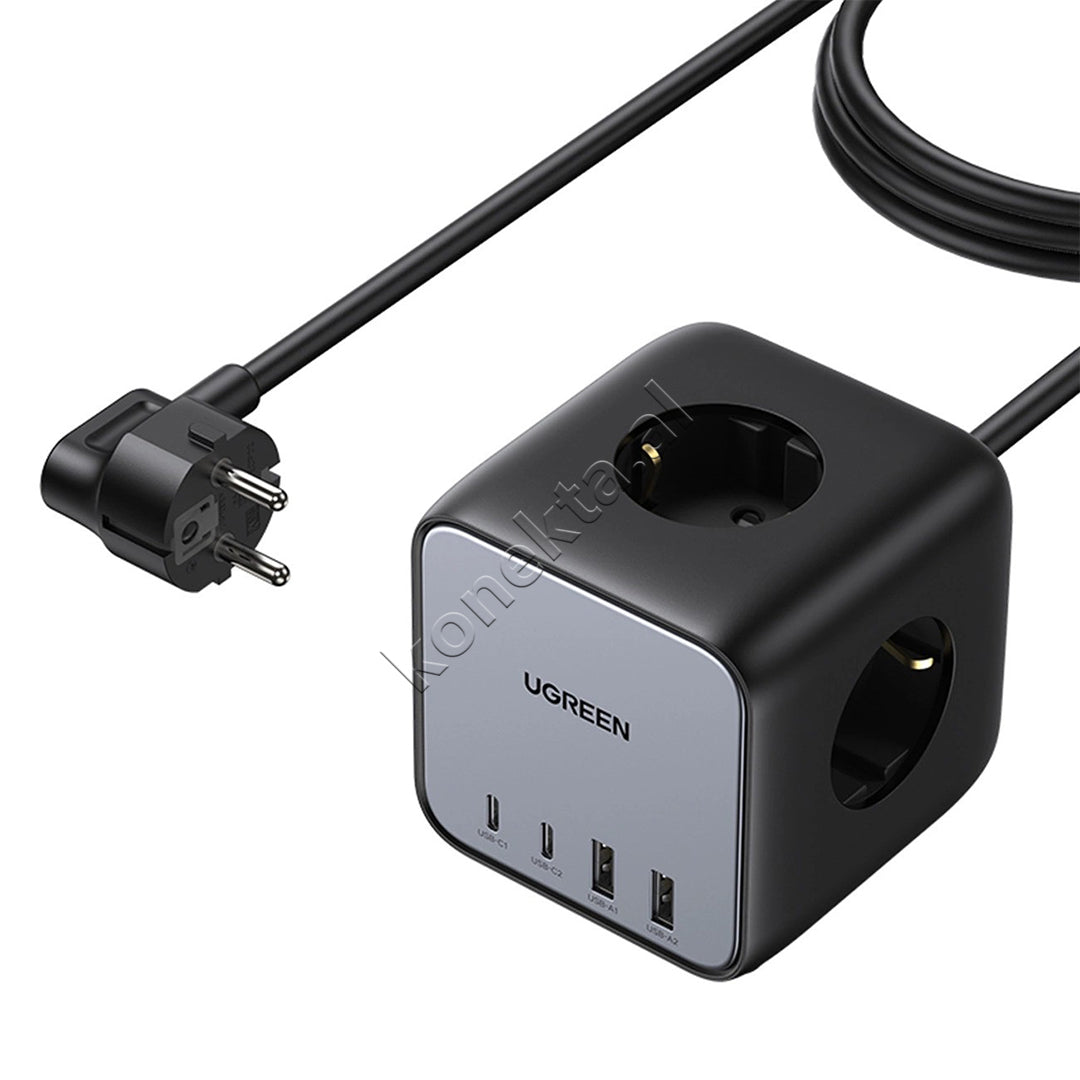 Multiprize 3 Vendeshe Me Porta 2xUSB-A Dhe 2xUSB-C Ugreen