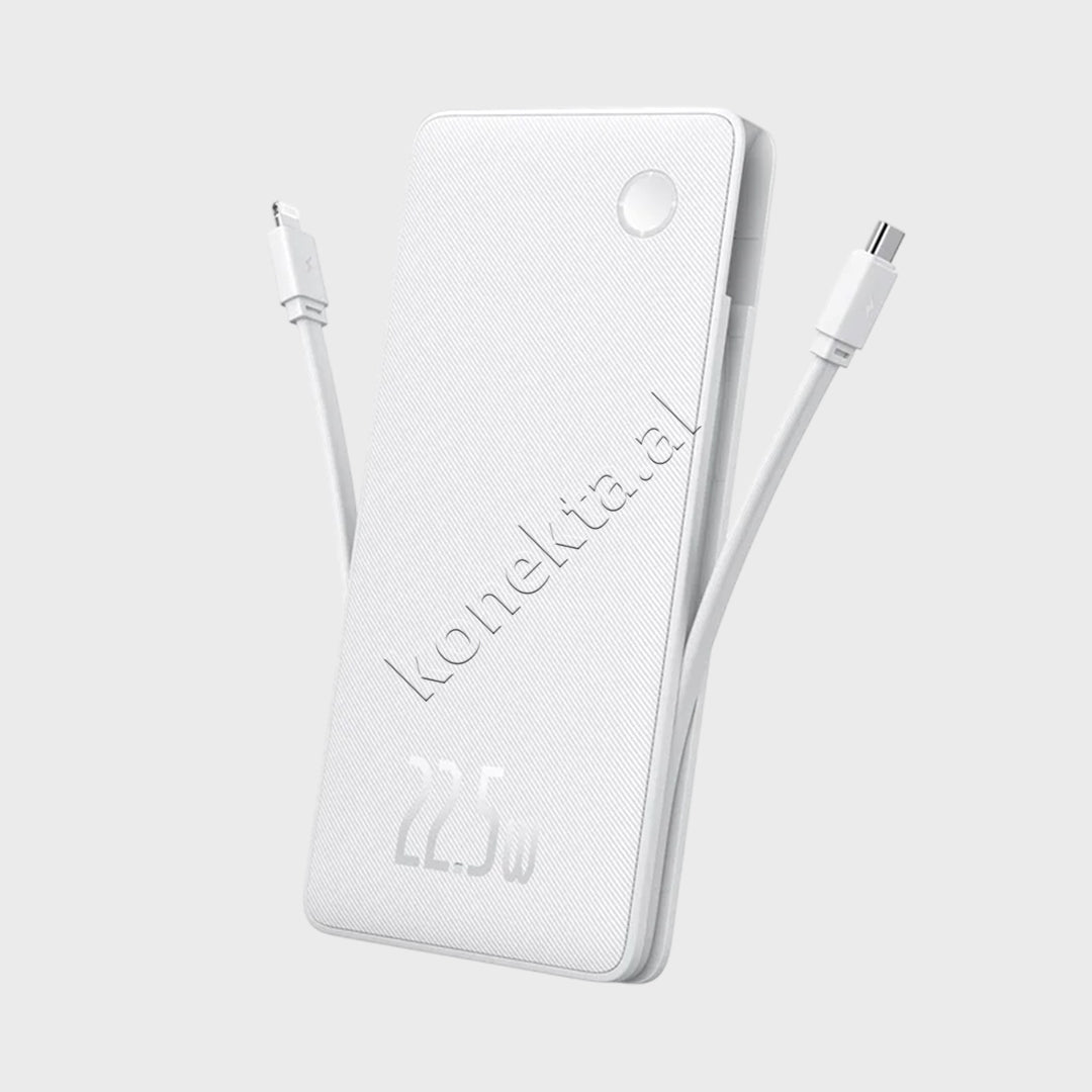 Bateri E Jashtme 22.5W 10000mah Me Porte USB-A / USB-C Dhe Me Kabell Type-C / Lightning Baseus