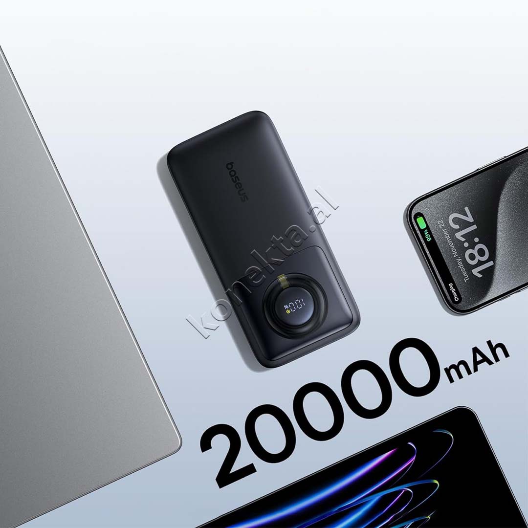 Bateri e Jashtme 20000mAh 65W Me Fishe Type-C Te Terheqshme Baseus