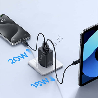 Adaptor Karikimi 20W Baseus Me 2 Porta USB-C Dhe USB-A