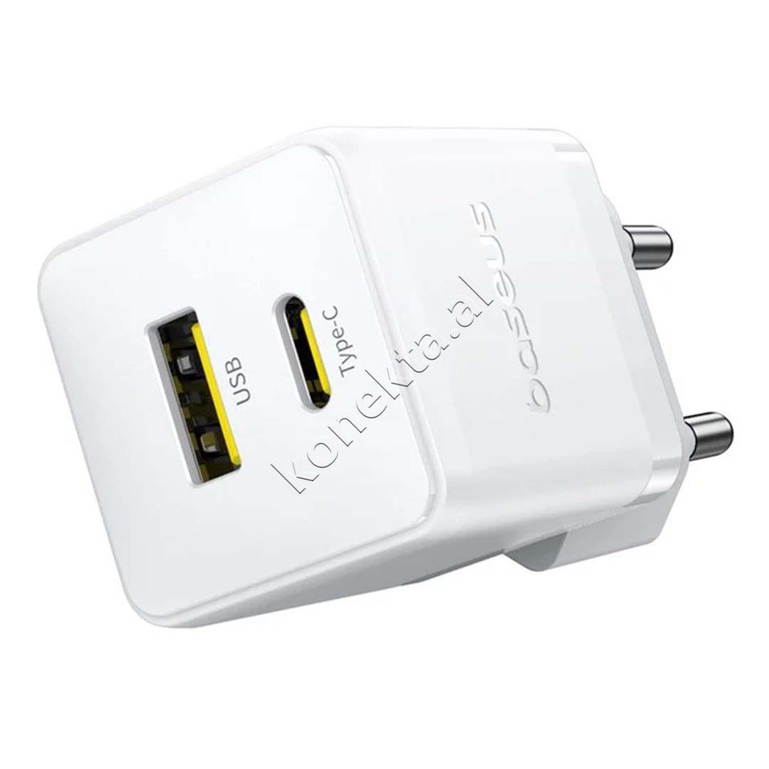 Adaptor Karikimi 20W Baseus Me 2 Porta USB-C Dhe USB-A