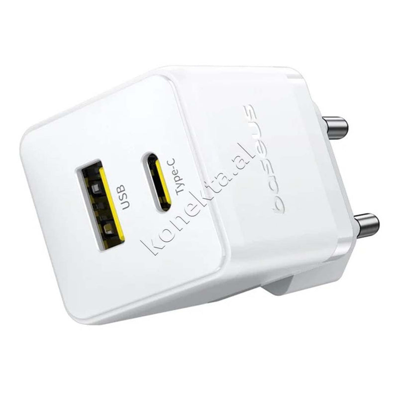 Adaptor Karikimi 20W Baseus Me 2 Porta USB-C Dhe USB-A