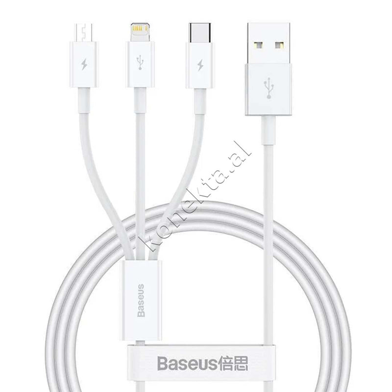 Kabell Karikimi Baseus USB Ne M+L+C 3.5A 1m