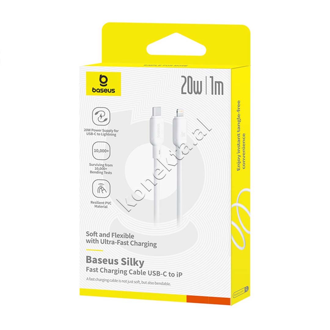 Kabell Karikimi Silky Baseus Type-C Ne Lightning 20W 1M