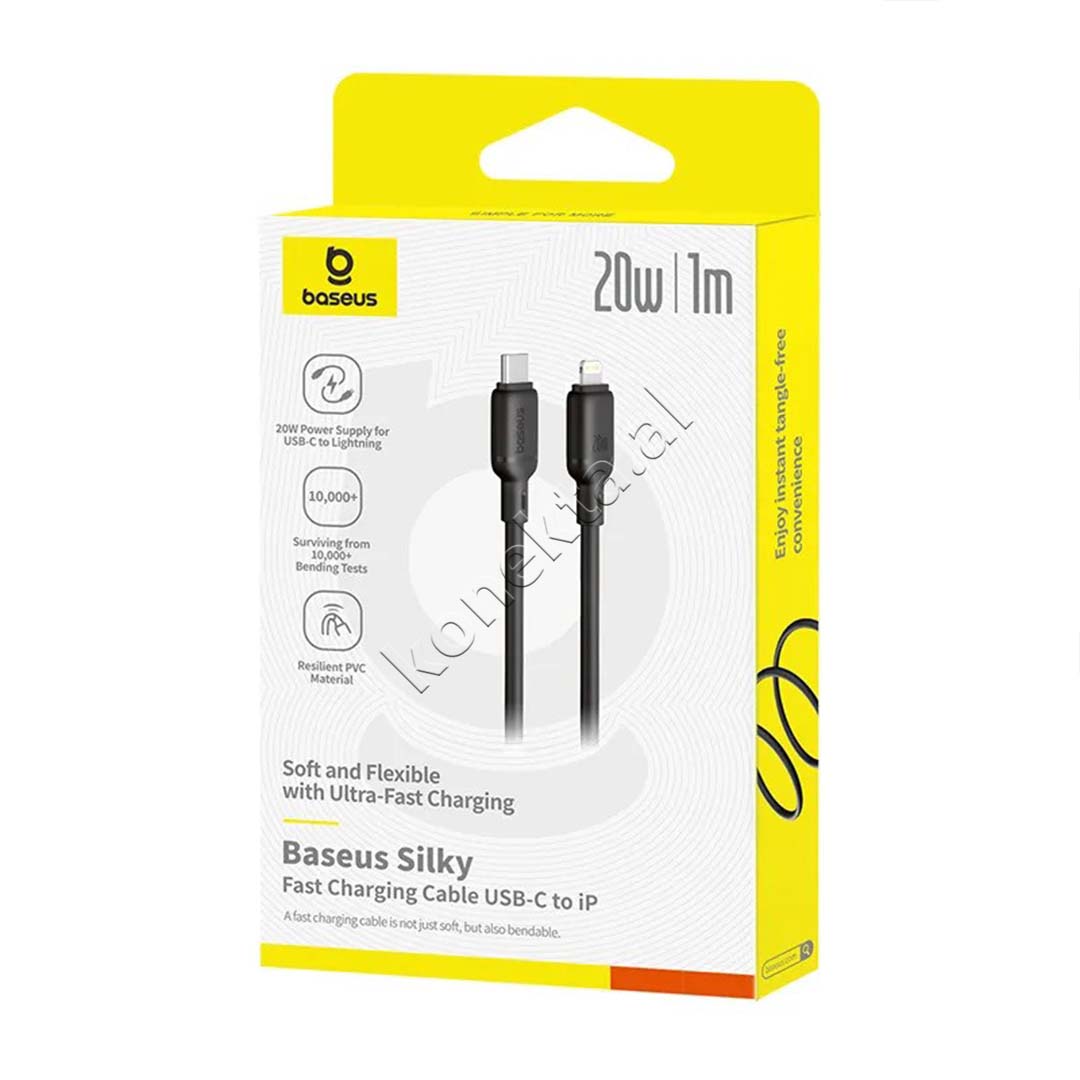 Kabell Karikimi Silky Baseus Type-C Ne Lightning 20W 1M