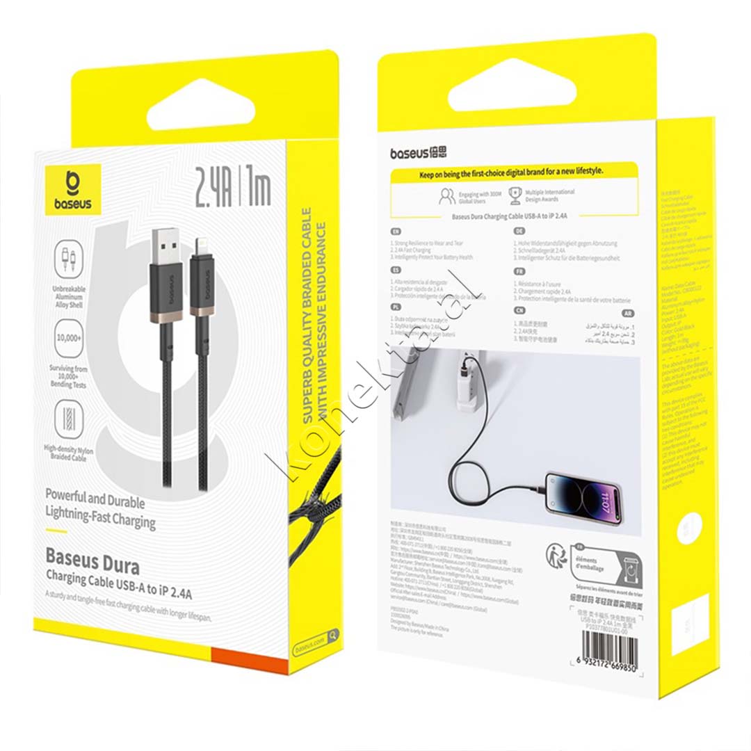 Kabell Karikimi Baseus USB-A Ne Lightning 2.4A