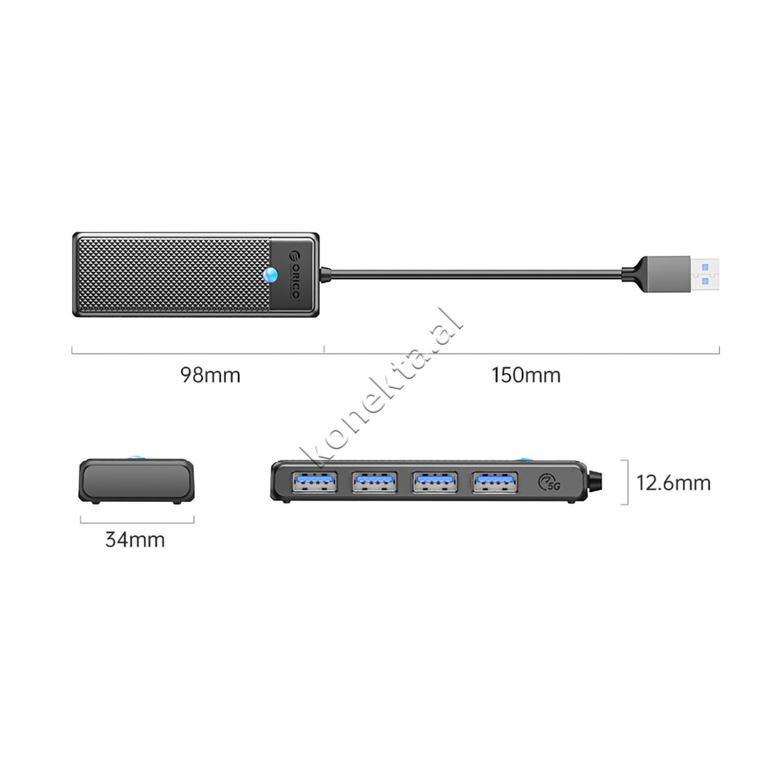 Adaptor 4 Porta USB3.0 Per Pajisje Me Porte USB Orico