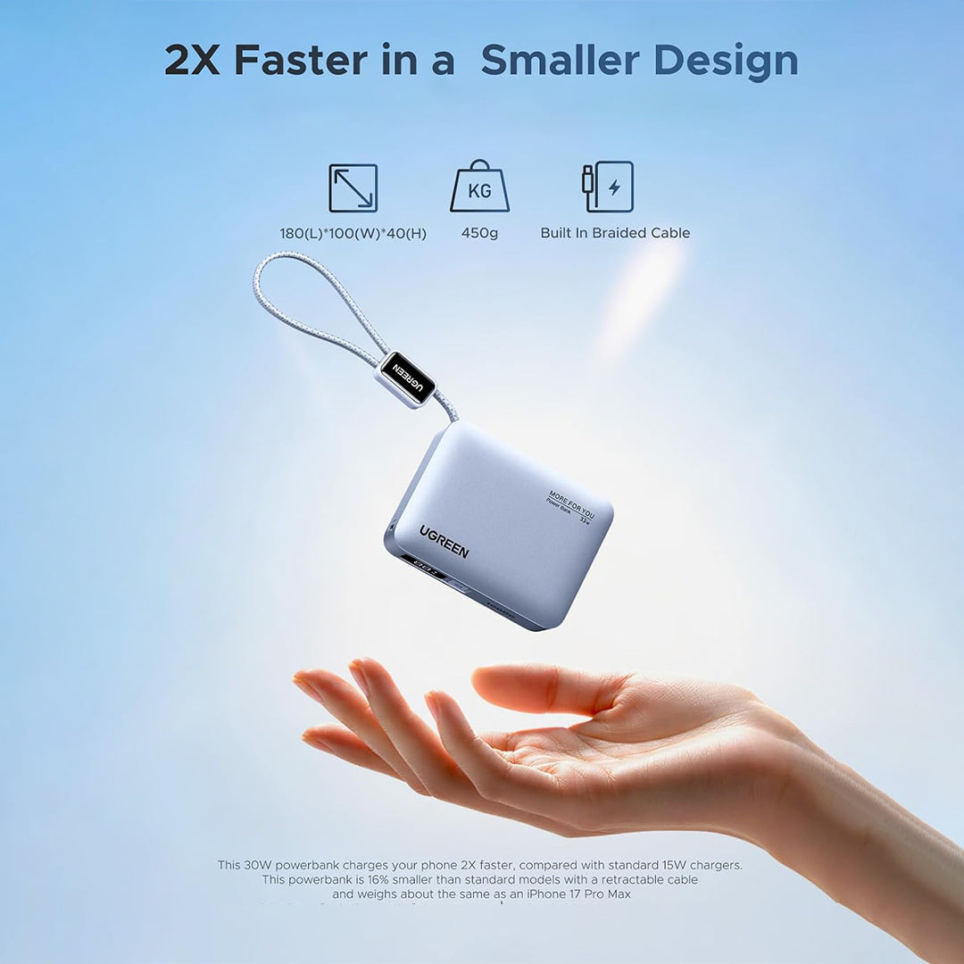 Bateri E Jashtme 10,000mAh 33W Me Fishe Type-C Ugreen