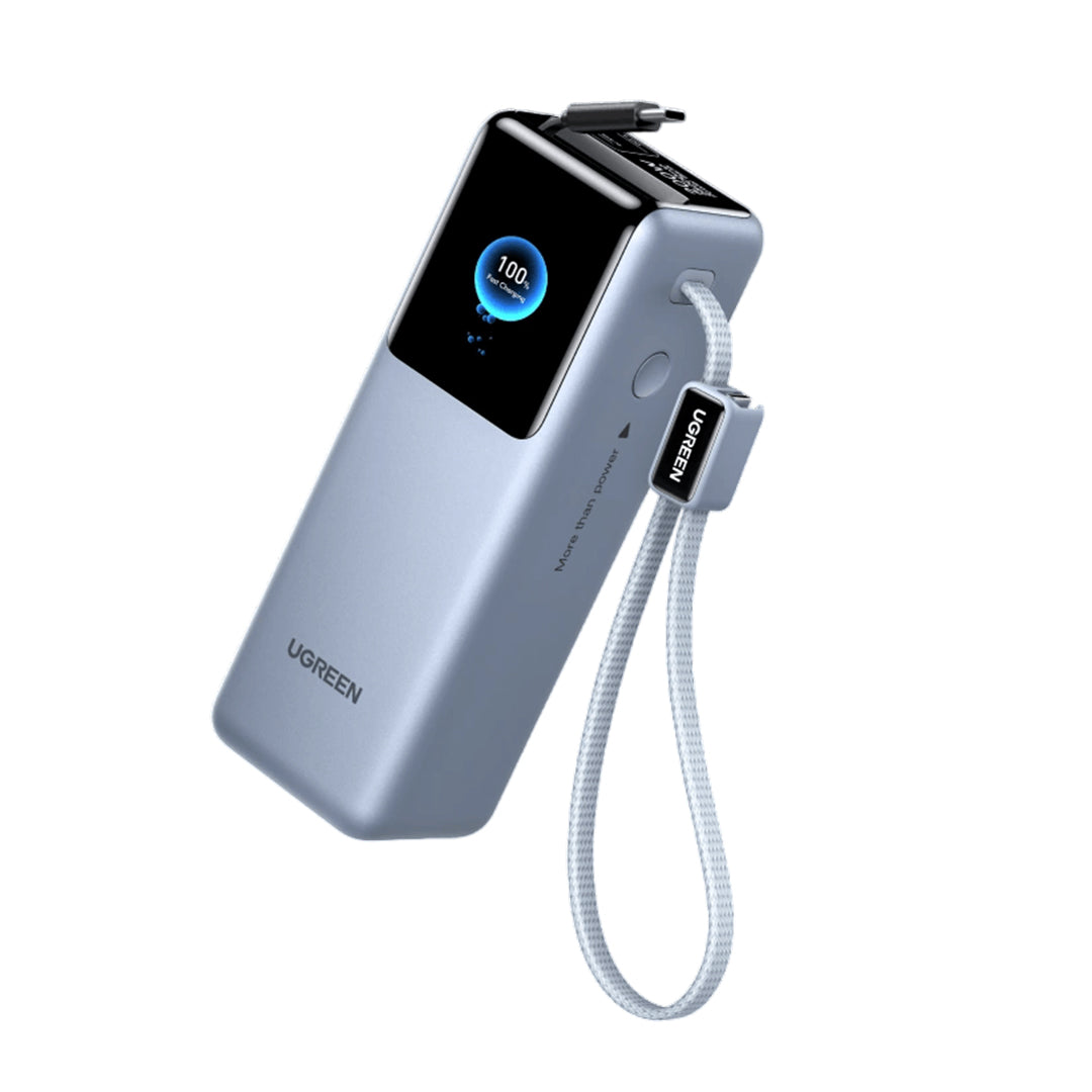 Bateri E Jashtme 25'000mAh 200W Me 2 Kabllo USB-C Te Integruara Ugreen