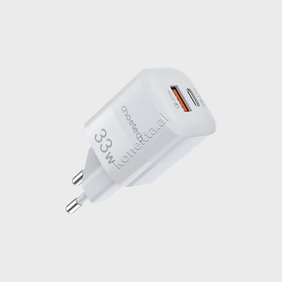 Adaptor Karikimi Fast Charge 33W Me Porte USB-A & Type-C Choetech