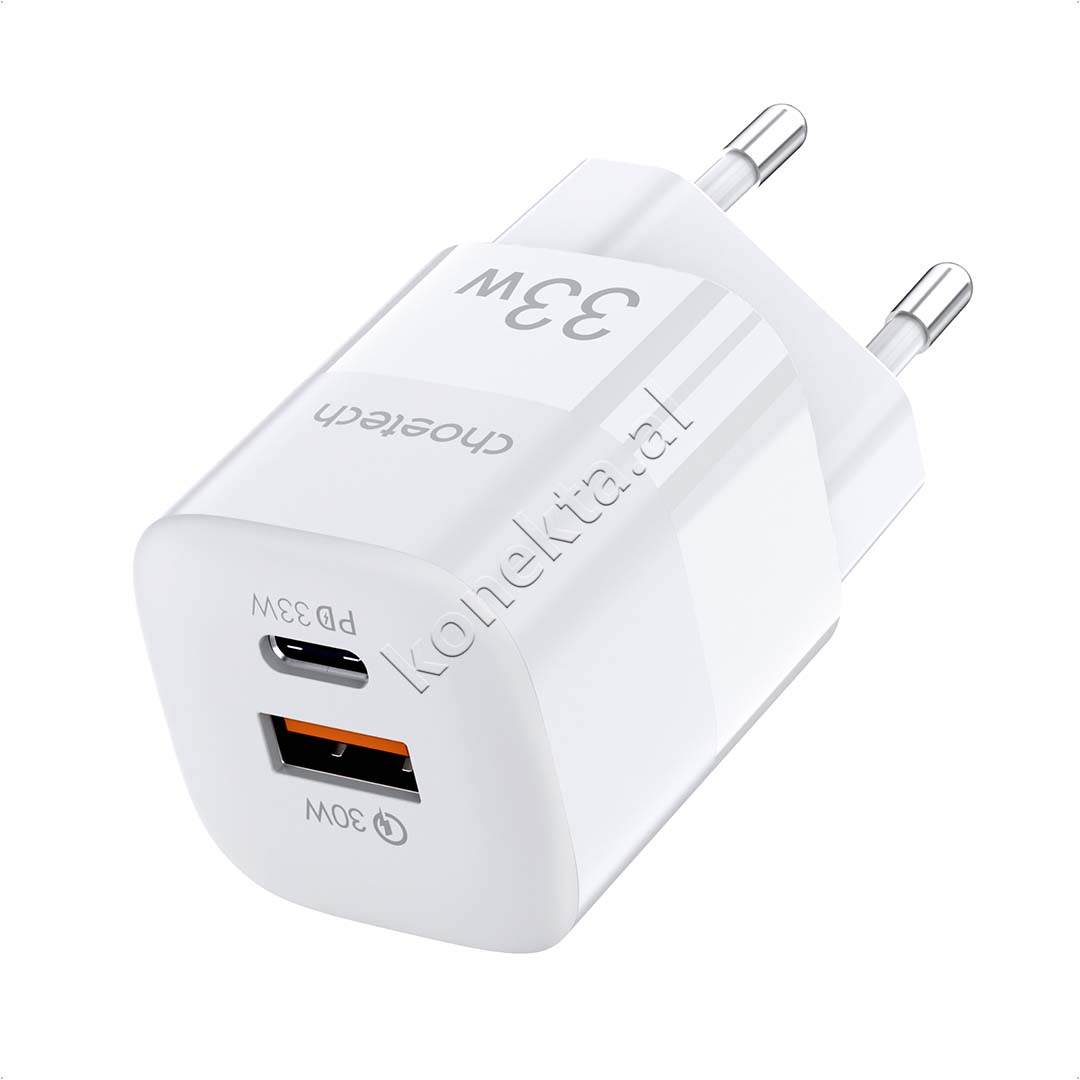 Adaptor Karikimi Fast Charge 33W Me Porte USB-A & Type-C Choetech