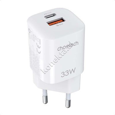 Adaptor Karikimi Fast Charge 33W Me Porte USB-A & Type-C Choetech