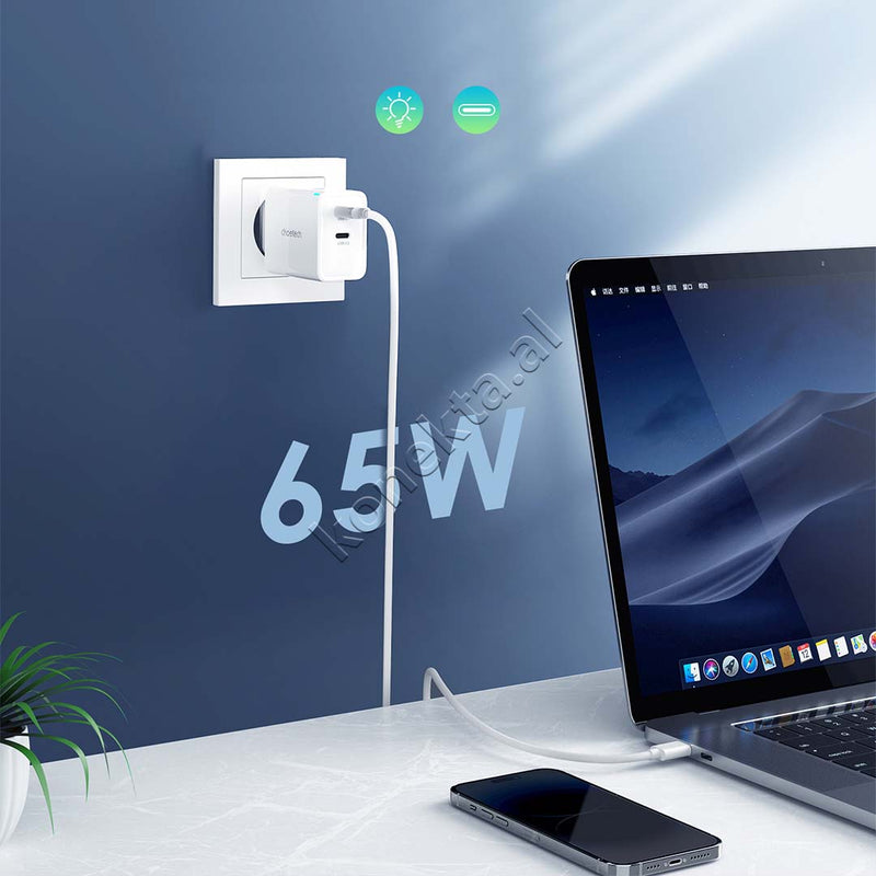 Adaptor Karikimi 65W Me 2 Porta Type-C Choetech
