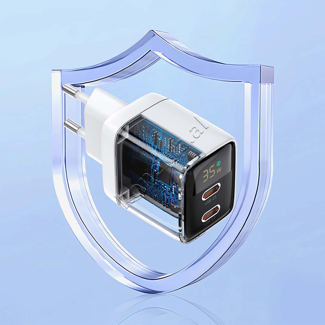 Adaptor Karikimi 35W Me 2 Porta Type-C Dhe Display Choetech