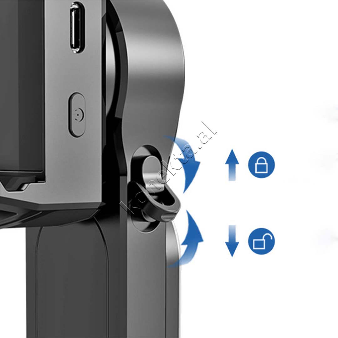 Gimbal (Tripod) Me Rrotullim 360° Dhe Drite LED