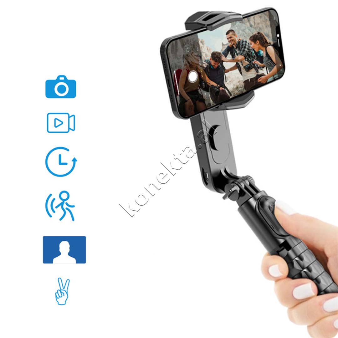 Gimbal (Tripod) Me Rrotullim 360° Dhe Drite LED