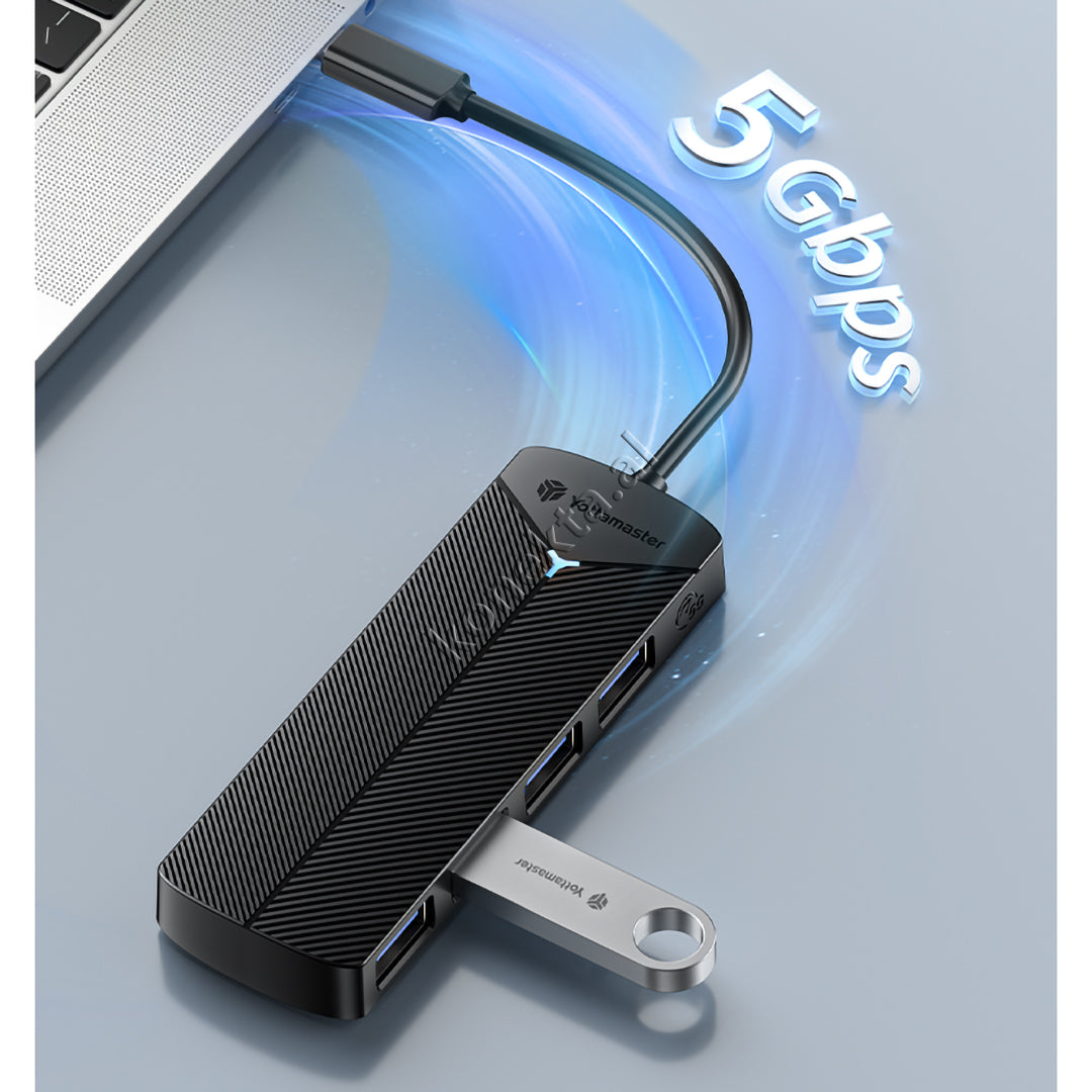 Adaptor HUB Type-C YottaMaster Me Shumë Porta 4 në 1