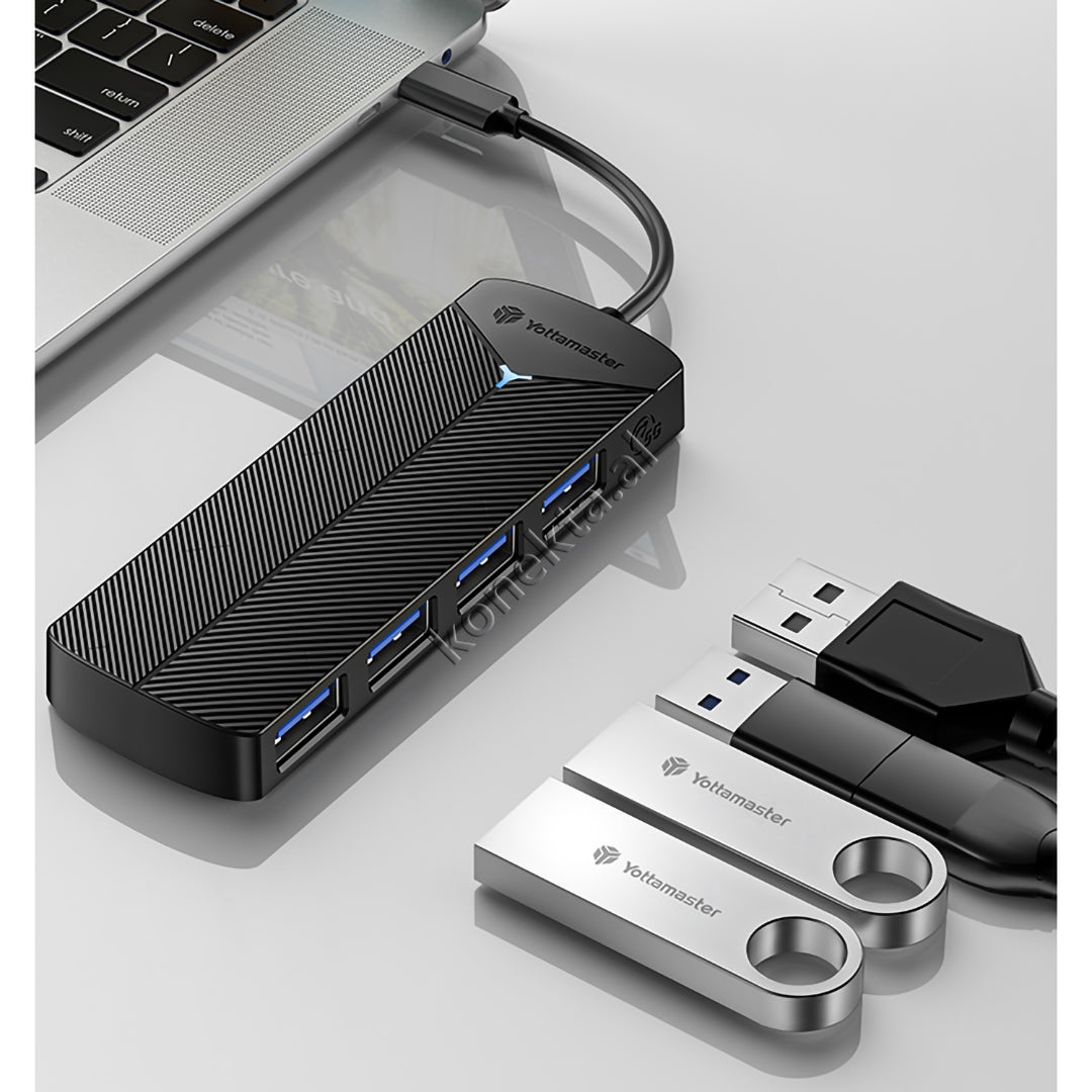 Adaptor HUB Type-C YottaMaster Me Shumë Porta 4 në 1