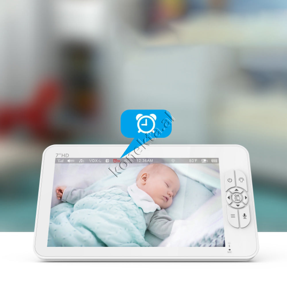 Kamera 360° Per Monitorimin E Foshnjes Me Ekran 7" Dhe Mikrofon