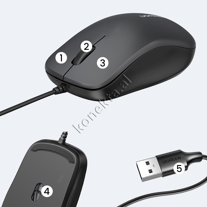 Maus UGreen Per Kompjuter Dhe Laptop